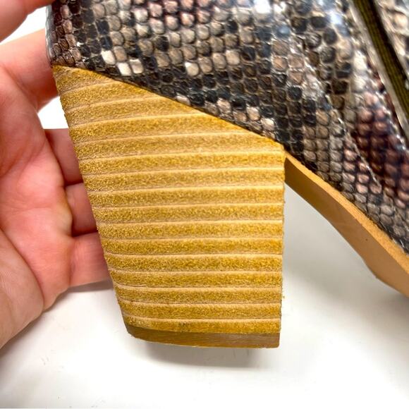 Jeffrey Campbell Snakeskin Open Sided Ankle Boots - Picture 6 of 10